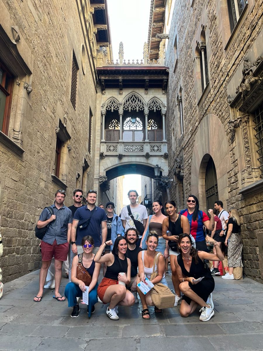 The group in the Gothic Quarter